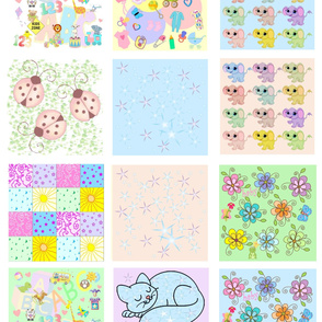 baby quilt swatches - 12 designs