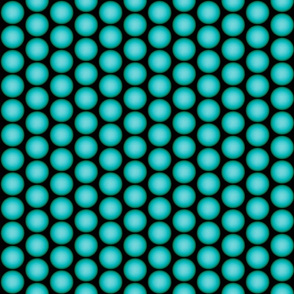 Teal Orbs On Black