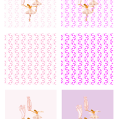 fairy ballerina quilt swatches - 6 designs