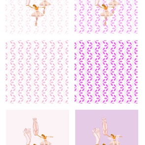 fairy ballerina quilt swatches - 6 designs
