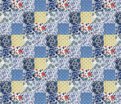 Delft Quilt fabric by ragan on Spoonflower - custom fabric