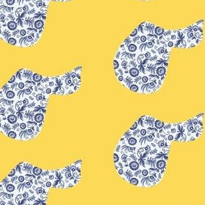 Delft Saddles on yellow