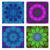 kaleidoscope quilt swatches - 8 designs