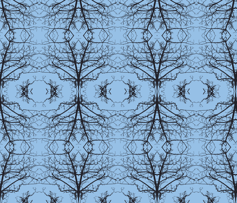 Tree Buds Against Blue Sky fabric by susaninparis on Spoonflower - custom fabric