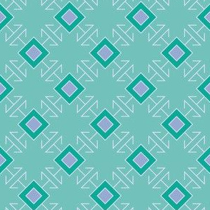 Blackwork pattern Aqua