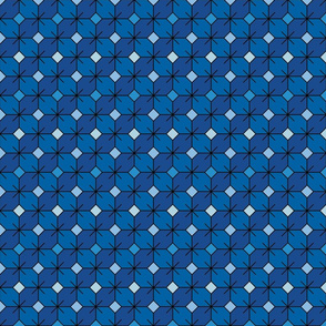 Blackwork pattern Blue