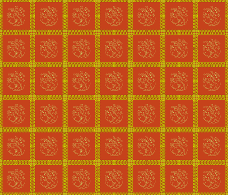 celtic tomato red tree fabric by krs_expressions on Spoonflower - custom fabric