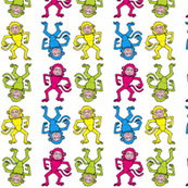 Bright Multicolored Monkeys