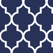 White on Navy
