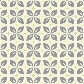 mid-century flower in alloy
