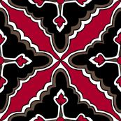 Floral Tile: Red Clay