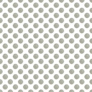 Green Polka Dots on White