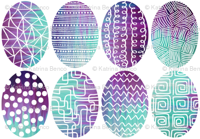 Modern Batik Easter Eggs