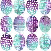 Modern Batik Easter Eggs