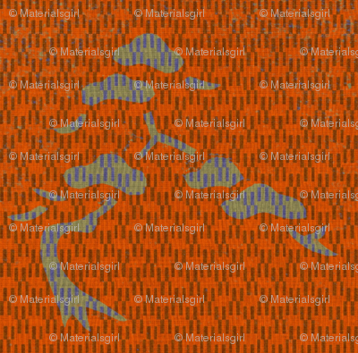 bonsai - orange, green blue