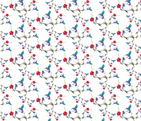 hummingbird lattice fabric by krs_expressions on Spoonflower - custom fabric