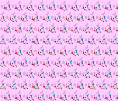 hummingbird shadows fabric by krs_expressions on Spoonflower - custom fabric
