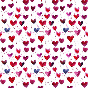 Watercolor hearts