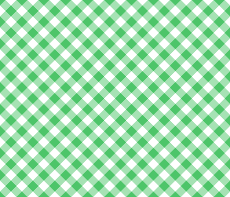 Summer Cottage - Green Bias Gingham fabric by jenny_allsorts on Spoonflower - custom fabric