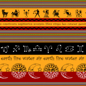 zodiac stripes - red