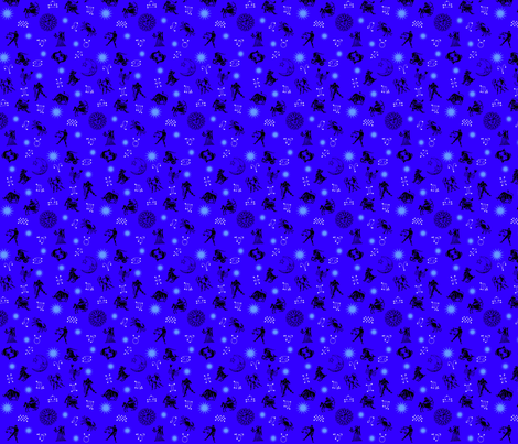 zodiac blue fabric by krs_expressions on Spoonflower - custom fabric