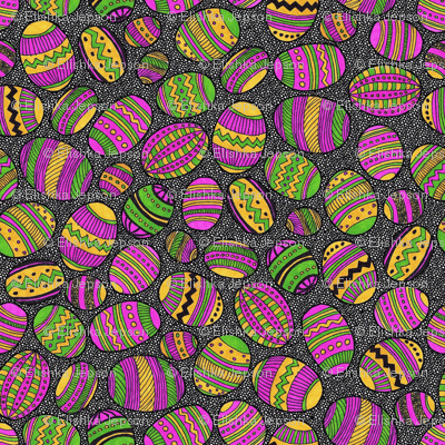 A Basketful of Painted Eggs