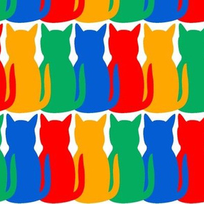 Crayon Cats on White