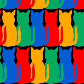 Crayon Cats on Black