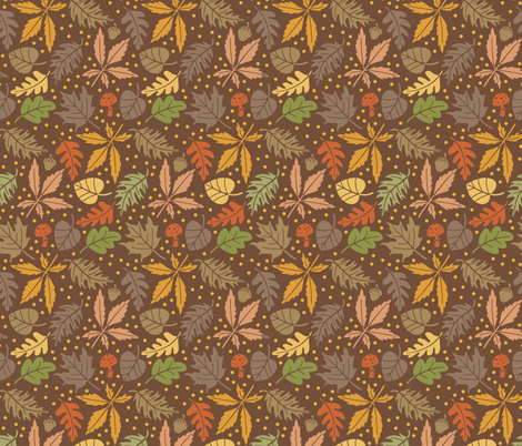 Autumn leaves fabric by macywong on Spoonflower - custom fabric