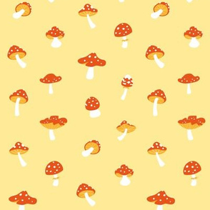 Mushroom toadstool yellow