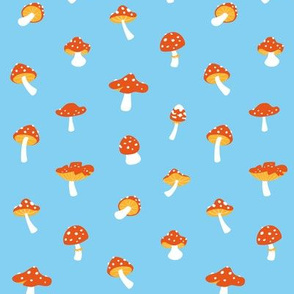 Mushroom toadstool blue