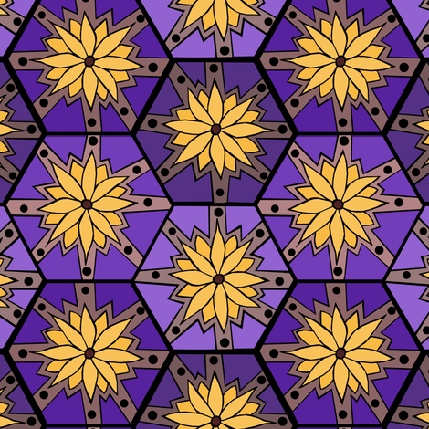 Flower Tile fabric by pond_ripple on Spoonflower - custom fabric