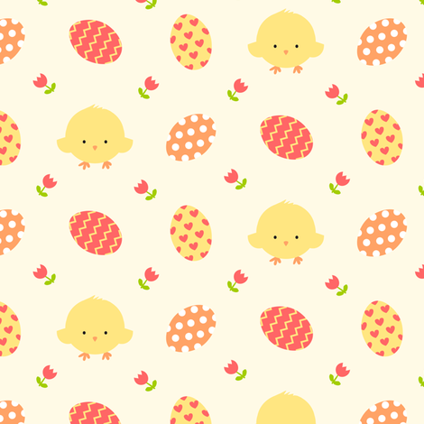 Chick Eggs fabric by tortagialla on Spoonflower - custom fabric