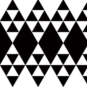 triangles and argyle black and white