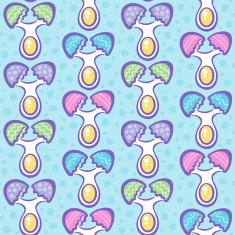 Quirky Painted Easter Eggs fabric by andybauer on Spoonflower - custom fabric
