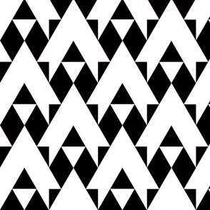  triangles black and white arrows fabric