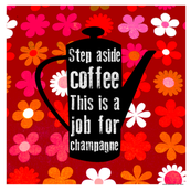 coffee pot cushion panel 18inches x 18 inches