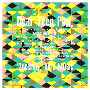 dear teen pop cushion panel 18inches x 18 inches