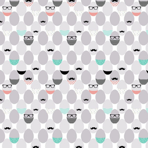 mustache geek eggs