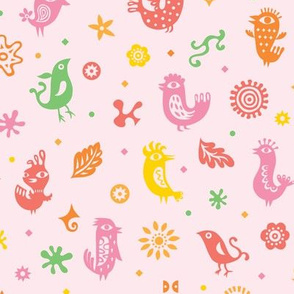 birds of flight - pink