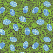 Painted Blue Eggs