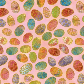 Painted Eggs with Gold