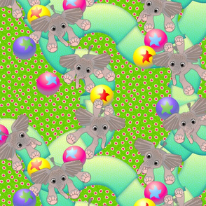 Baby Ellies Having a Ball - Large Scale