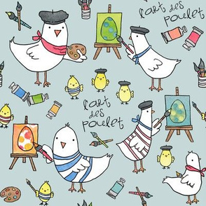 l'art des poulet! (robin's egg blue)