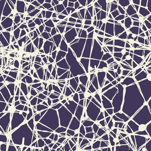 Threads. Dark blue and white version.