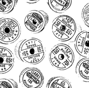Antique spools - black and white
