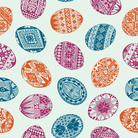 ZoeKeller_EasterEggs fabric by zoekellerdesign on Spoonflower - custom fabric