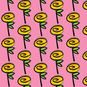 lucky rose - pink/yellow