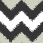 Ikat Chevron in Black, White and Gray