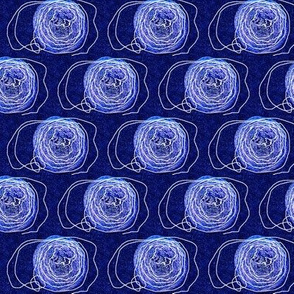 Blue Yarn Dots